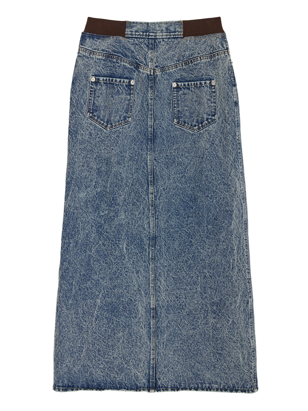 RIB MIX DENIM SKIRT