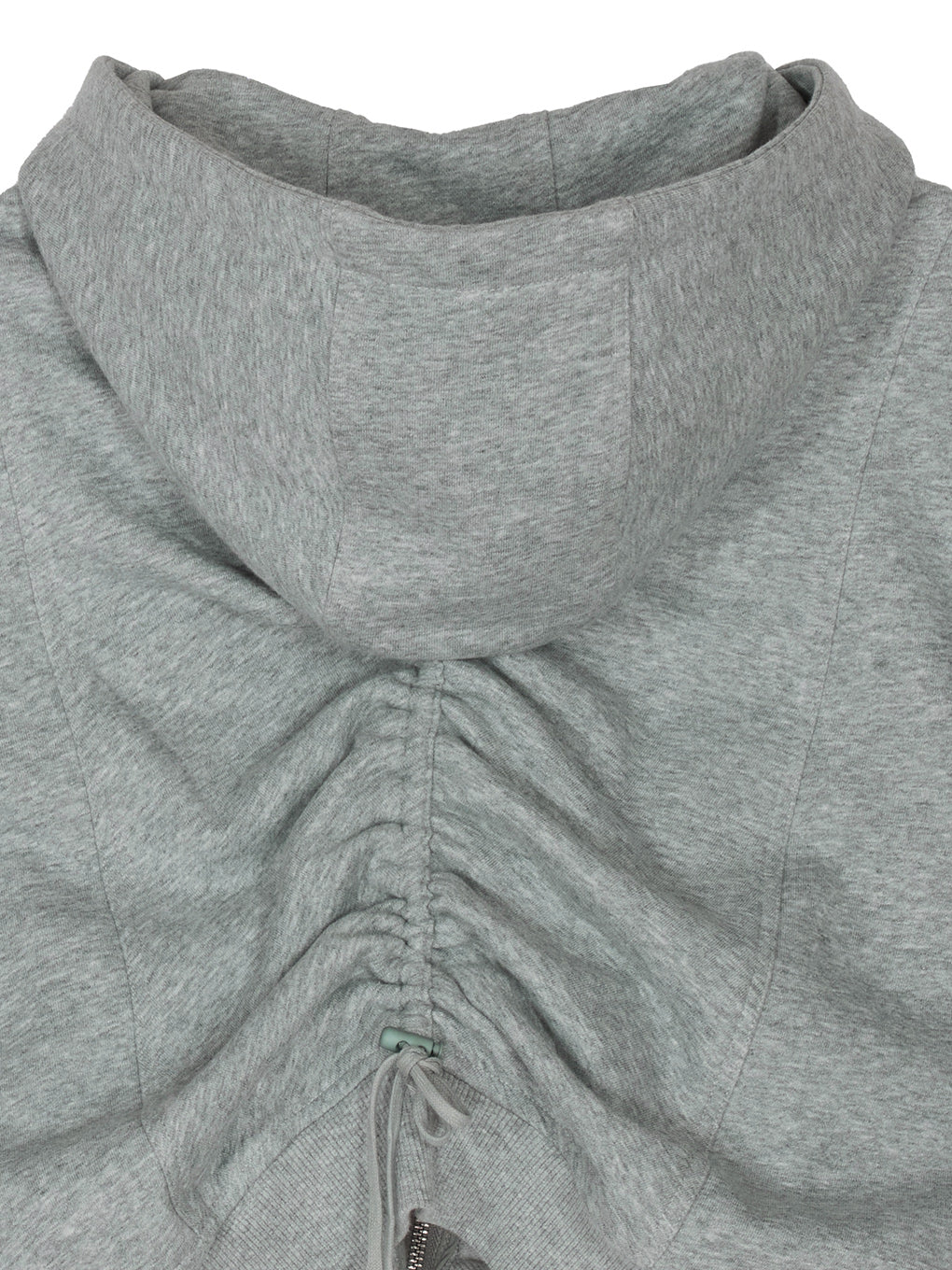 VOLUME GATHERED ZIP UP HOODIE
