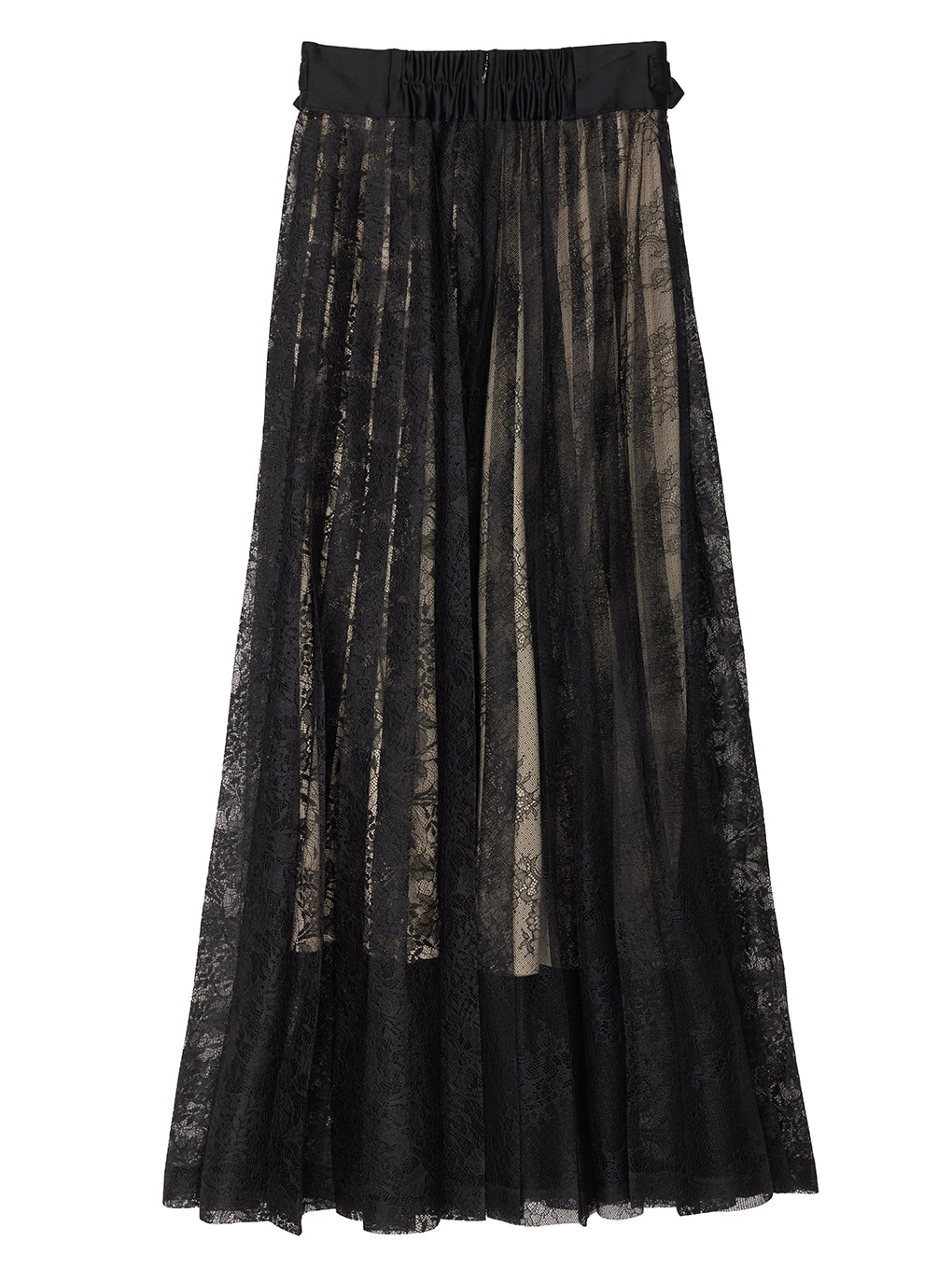 LAYERED LACE PLEATS SKIRT