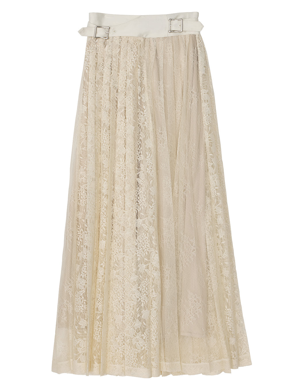 LAYERED LACE PLEATS SKIRT