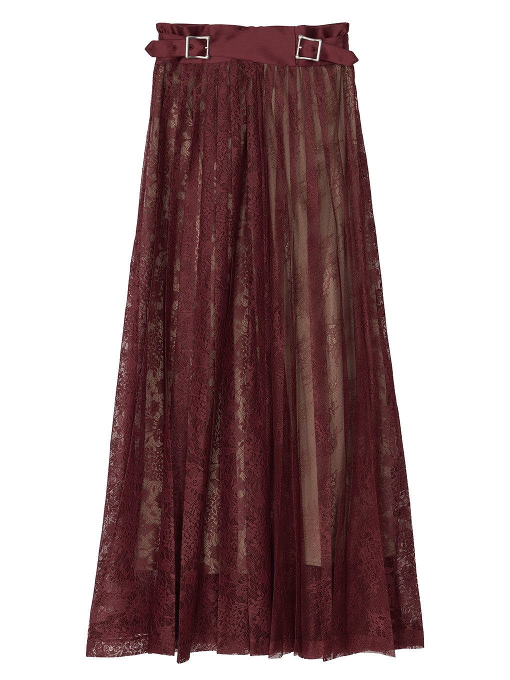 LAYERED LACE PLEATS SKIRT