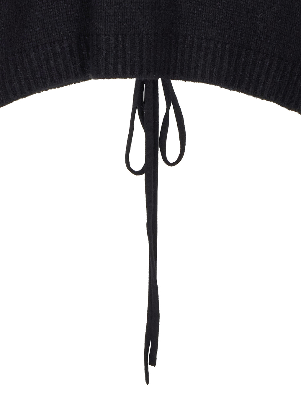 BACK OPEN LACE UP KNIT TOP