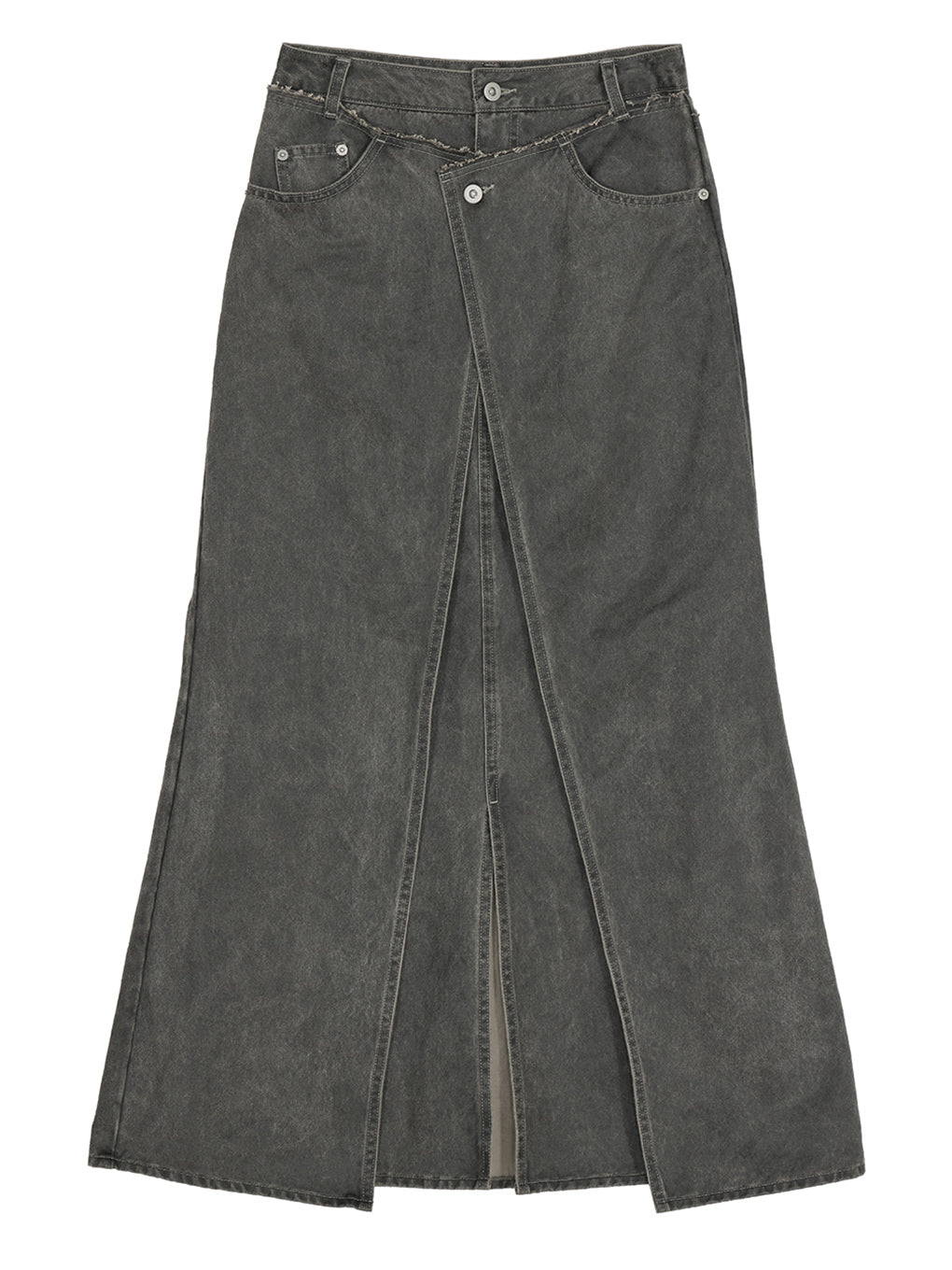 SYNTHETIC LEATHER WASH WIND SKIRT