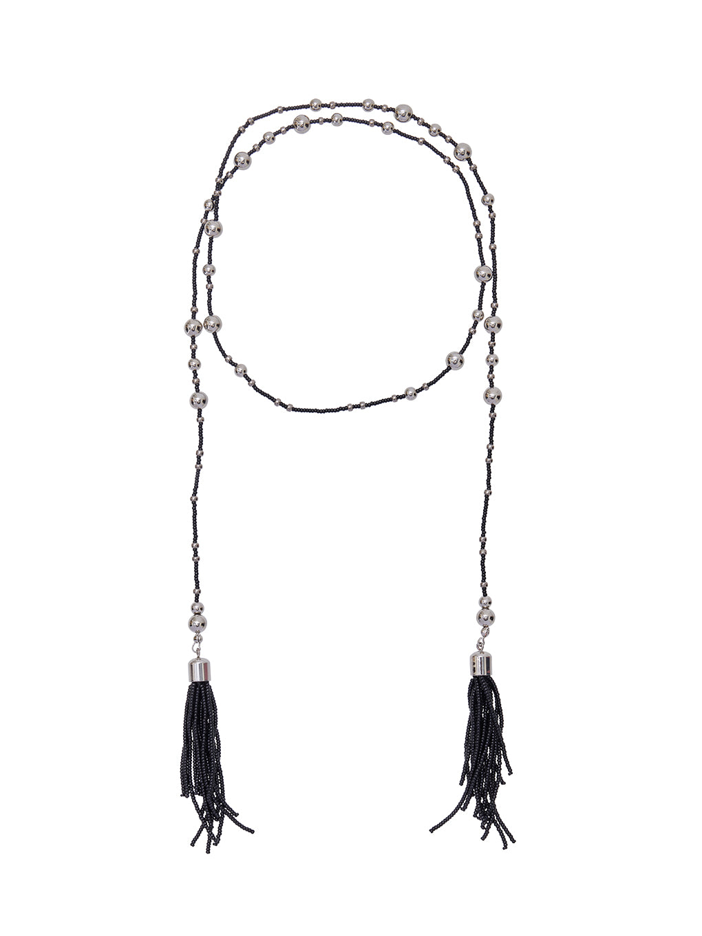 BEADS FRINGE MOTIF NECKLACE