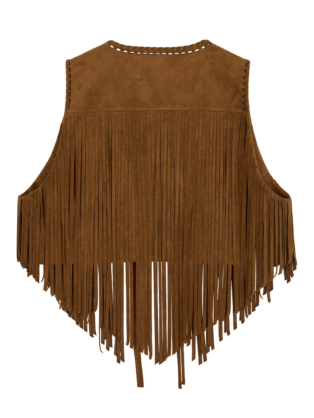 WESTERN FRINGE SYNTHETIC SUEDE VEST