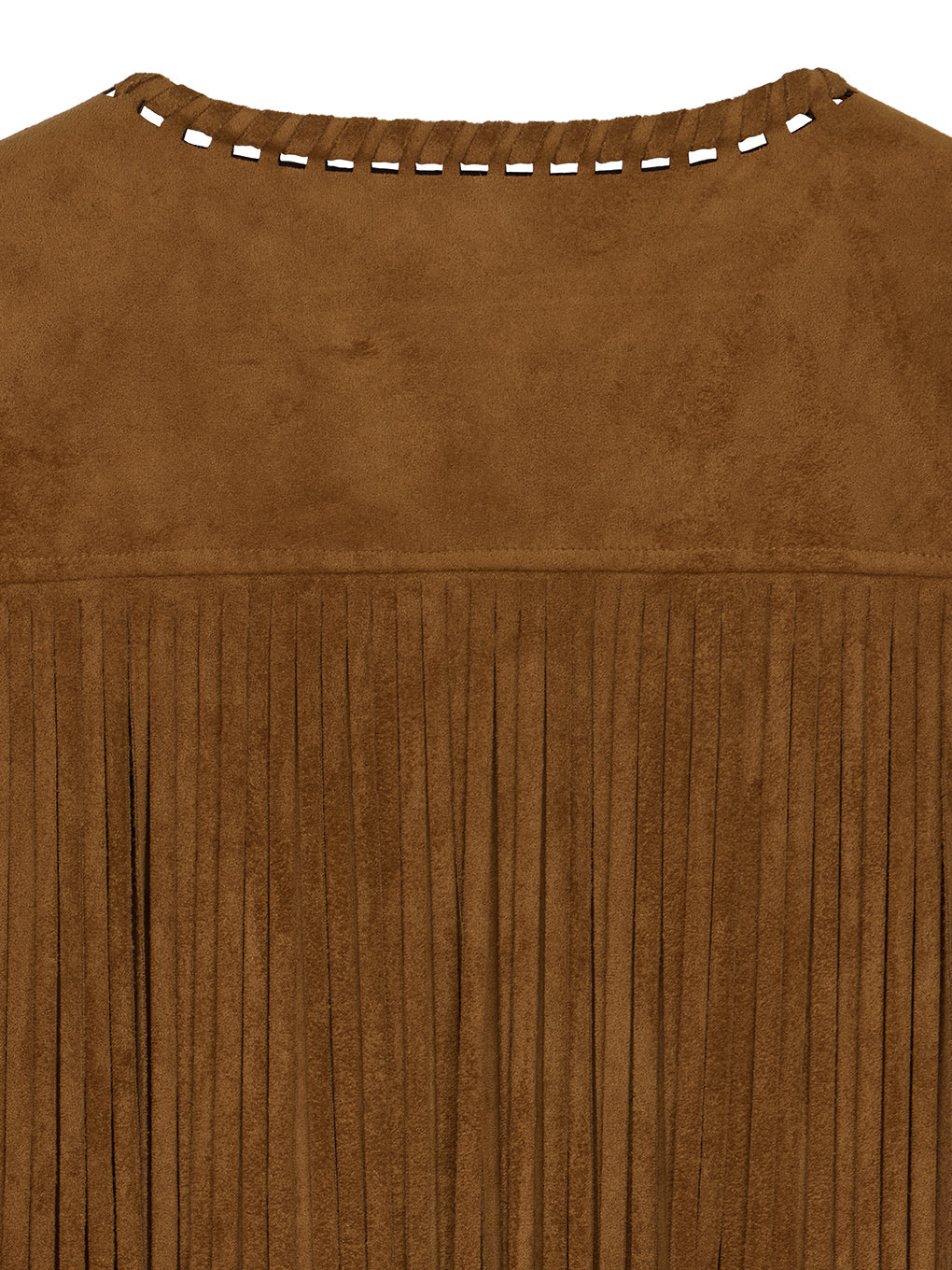 WESTERN FRINGE SYNTHETIC SUEDE VEST