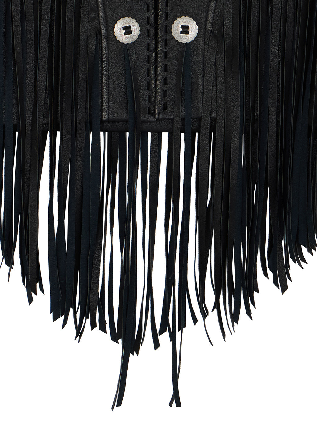 WESTERN FRINGE SYNTHETIC LEATHER VEST