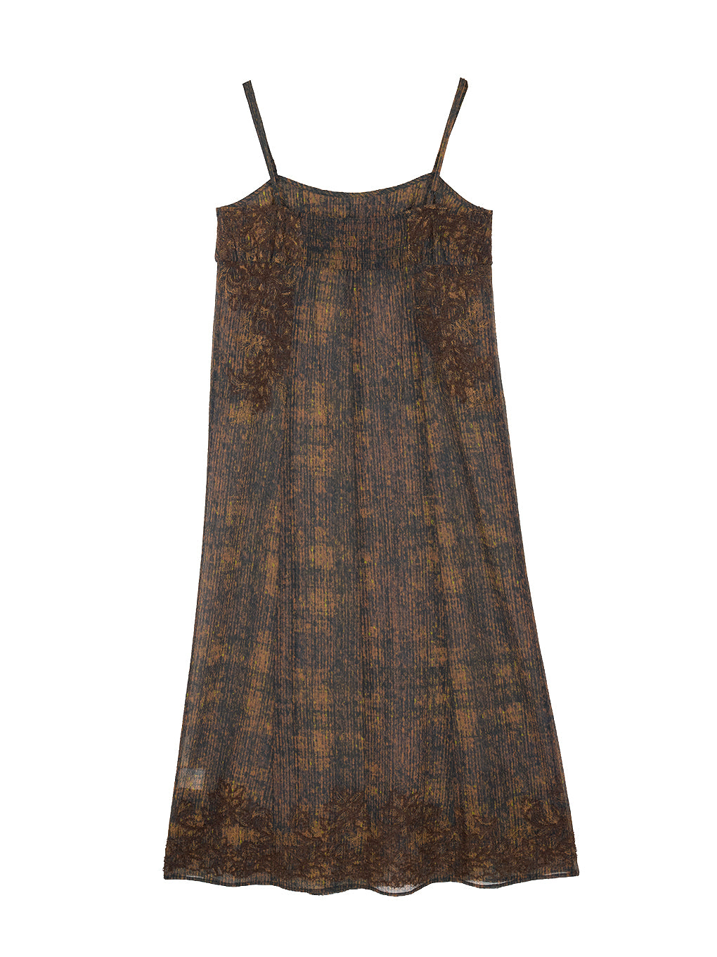 VINTAGE CHECK EMBROIDERY LONG CAMISOLE