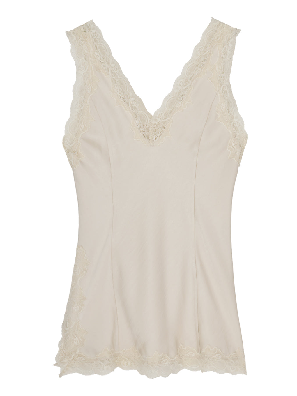 LACY SATIN TUNIC LAYERED TOP