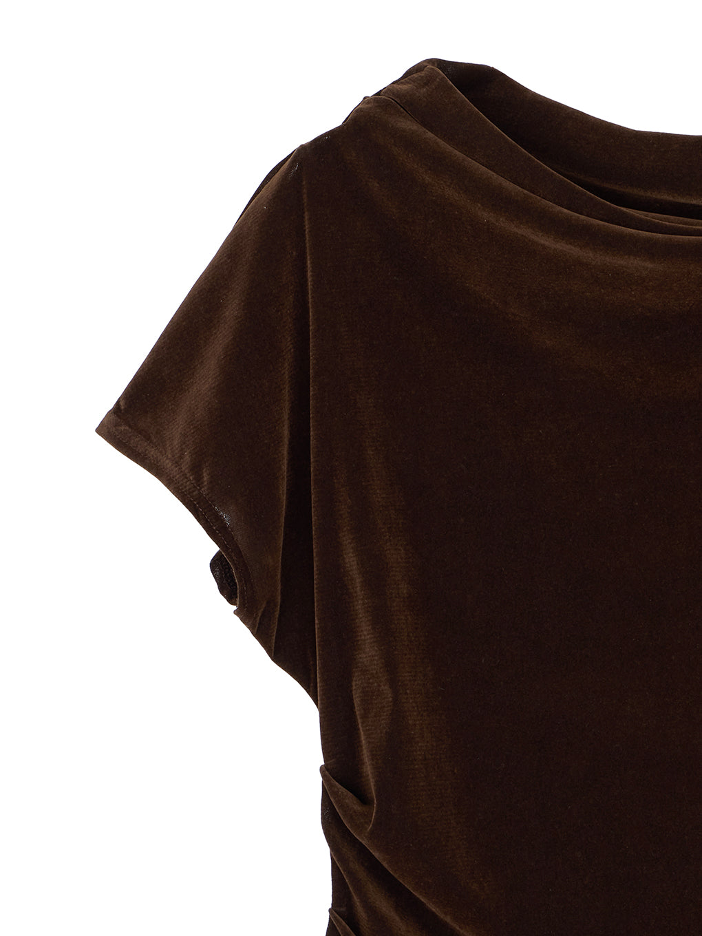2WAY DRAPE VELOUR TOP