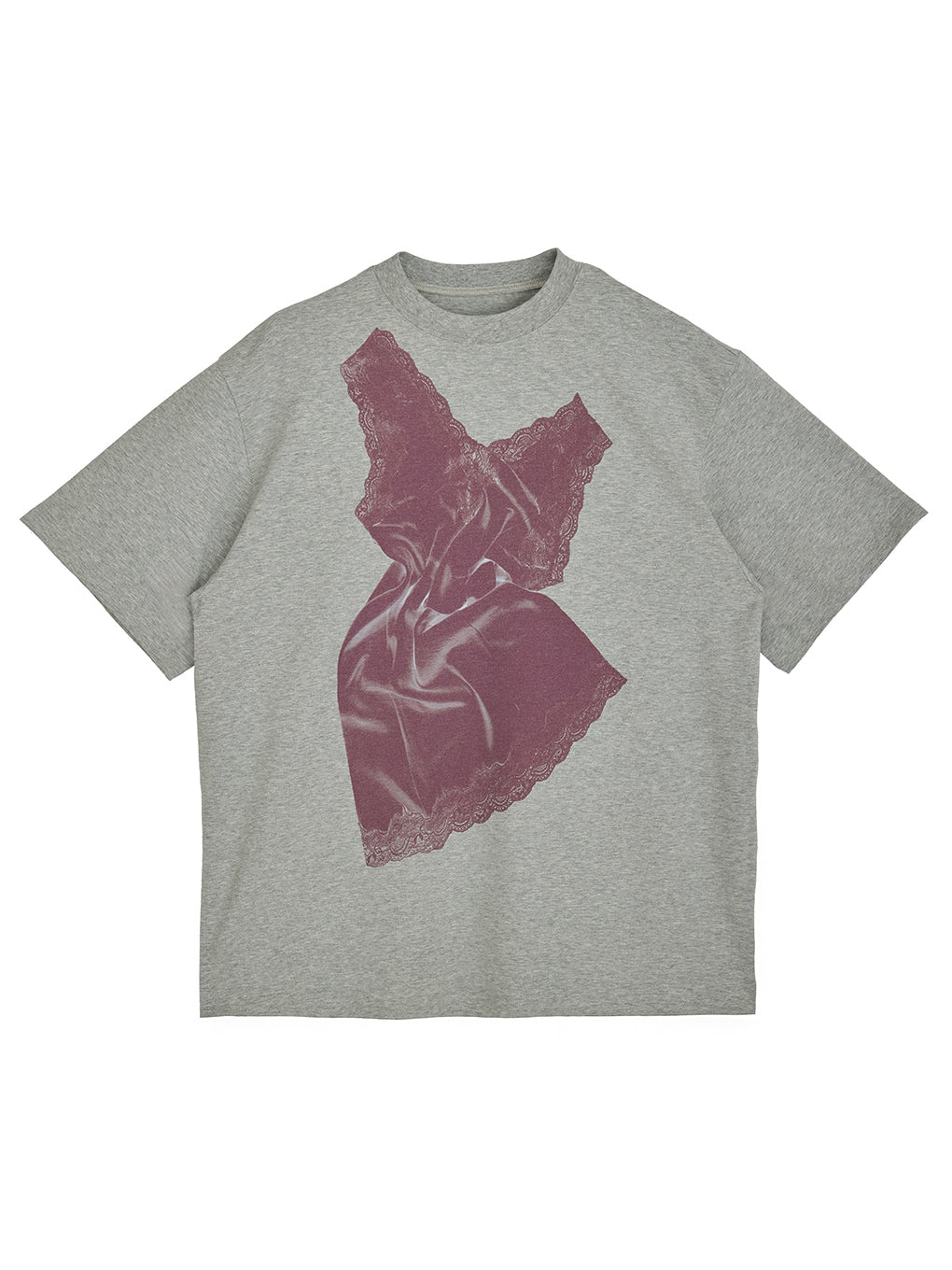 LACY SATIN PRINT TEE