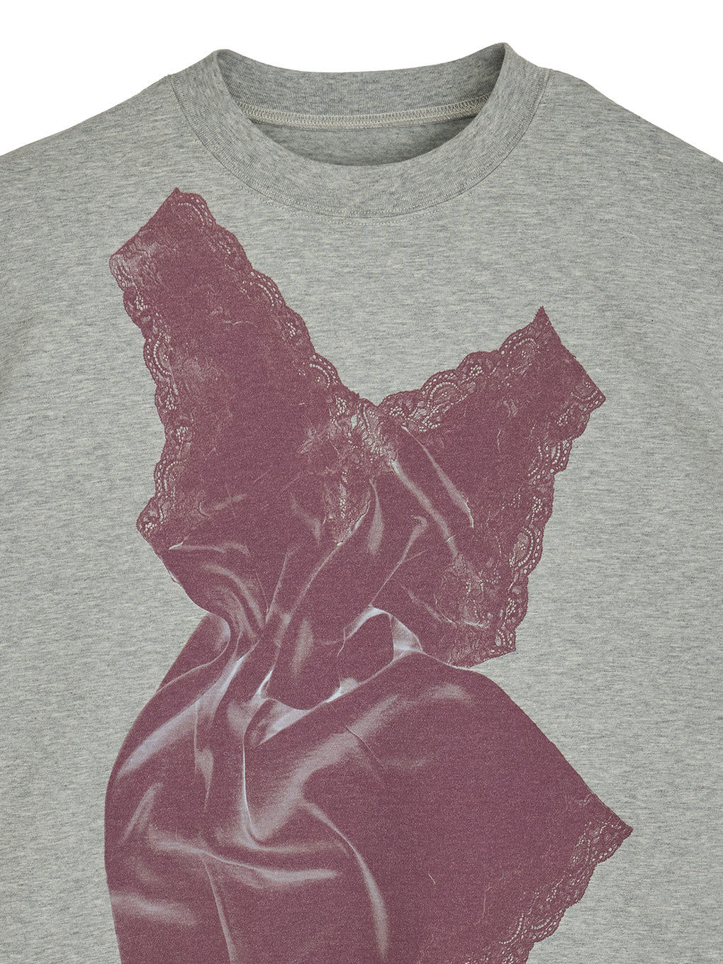 LACY SATIN PRINT TEE