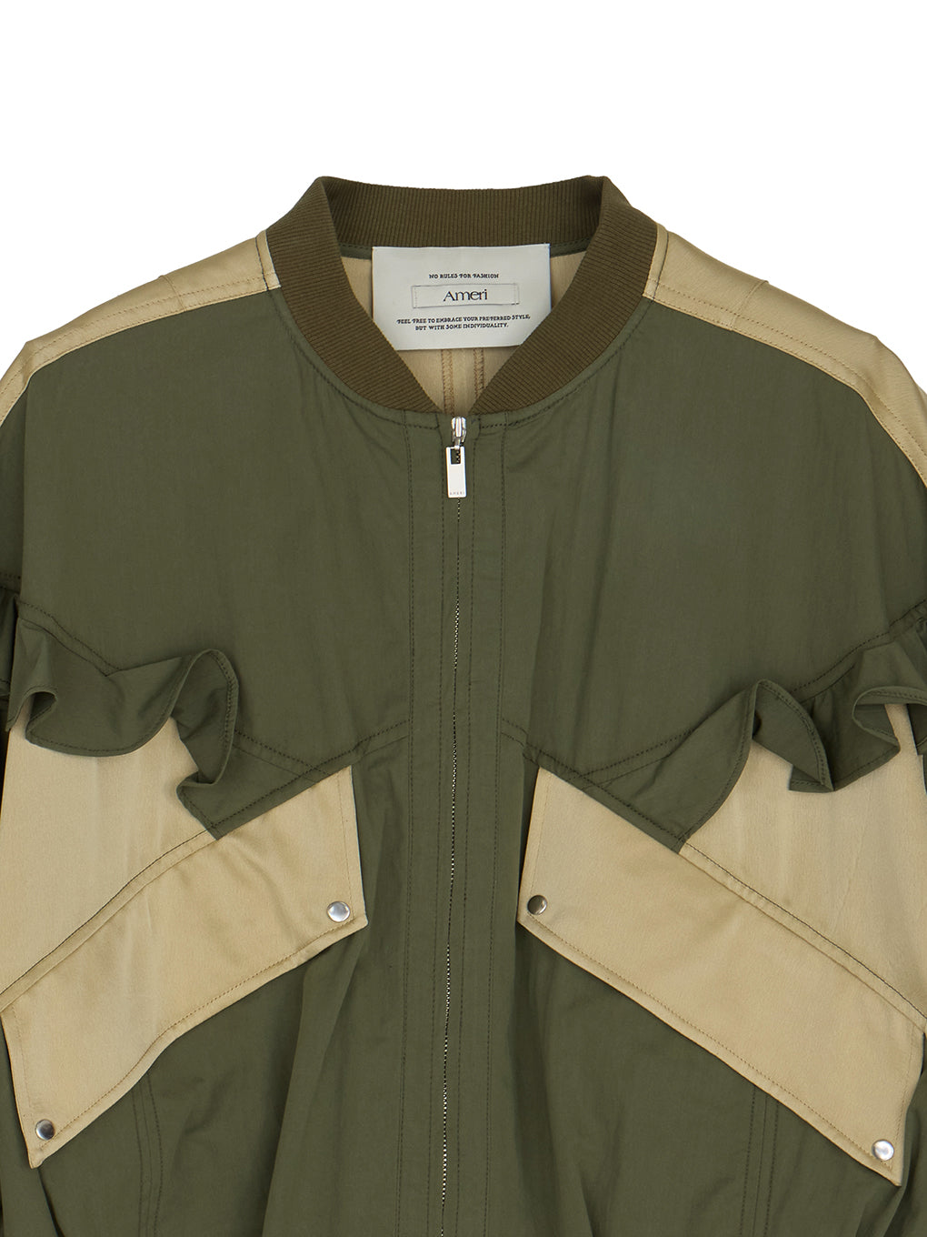 MILITARY NYLON FRILL BLOUSON