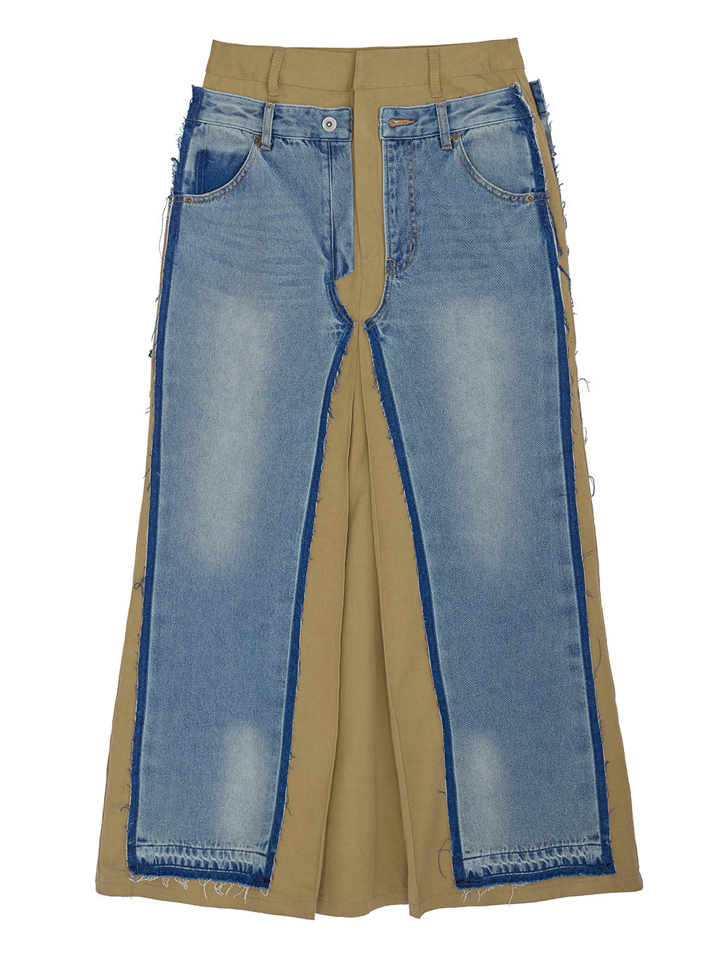 REMAKE DENIM CHINO SKIRT