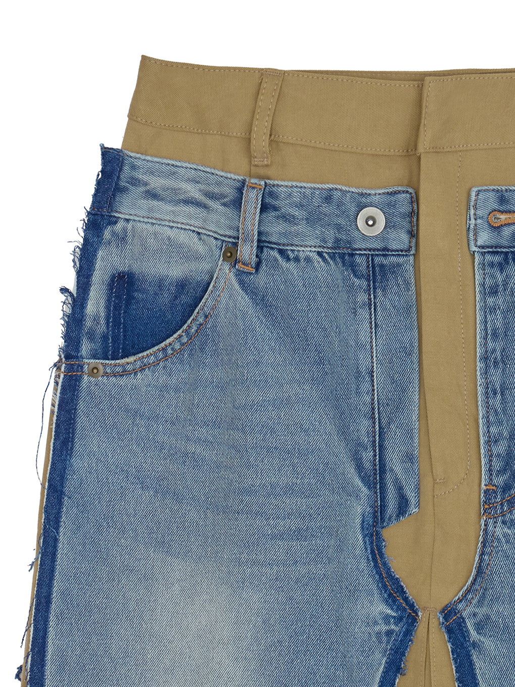 REMAKE DENIM CHINO SKIRT