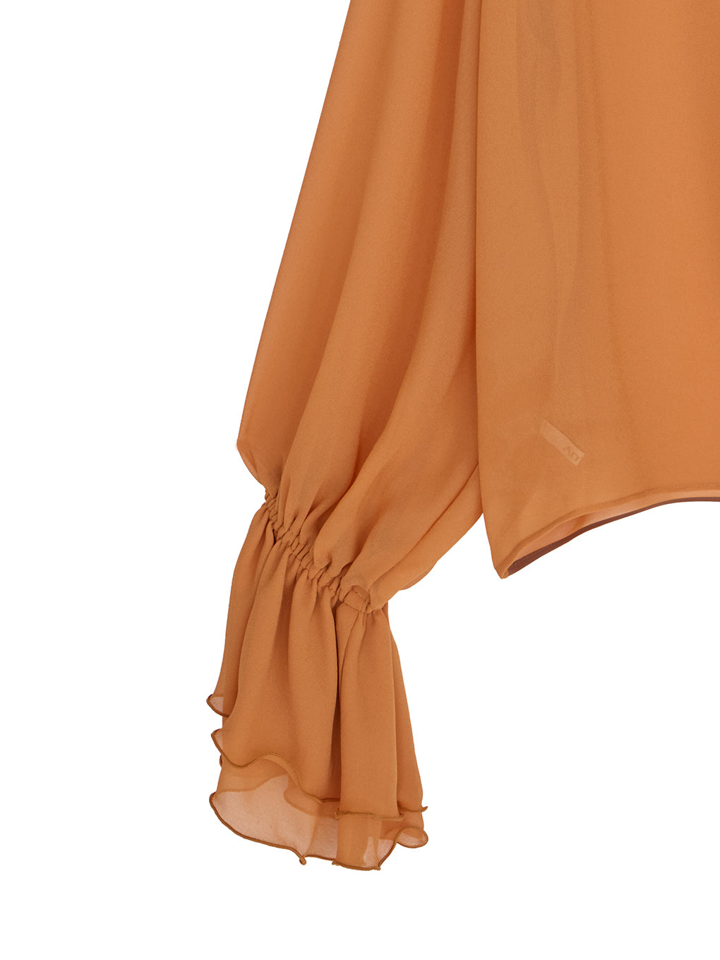 SHEER TWIST FRILL BLOUSE