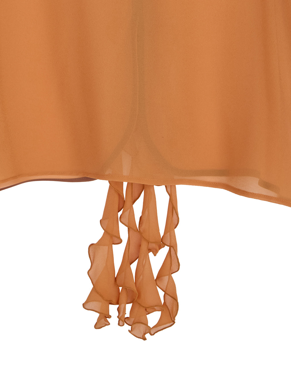 SHEER TWIST FRILL BLOUSE
