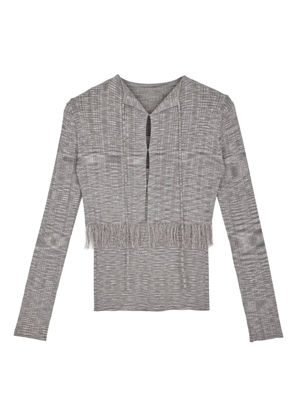FRINGE CARDIGAN WITH CAMISOLE