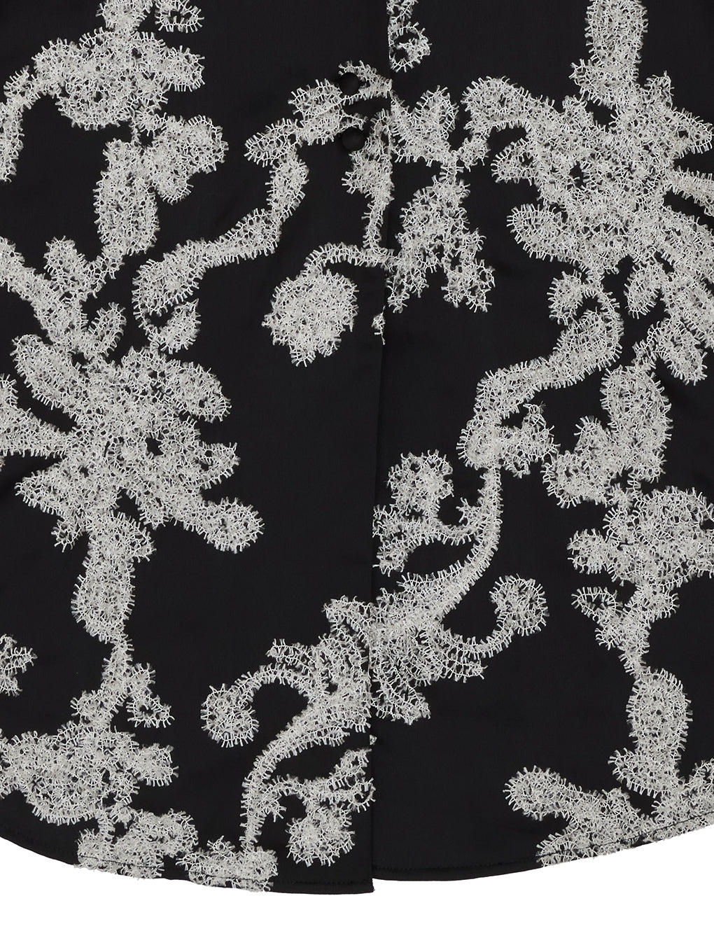 MOLE YARN EMBROIDERY SATIN SHIRT