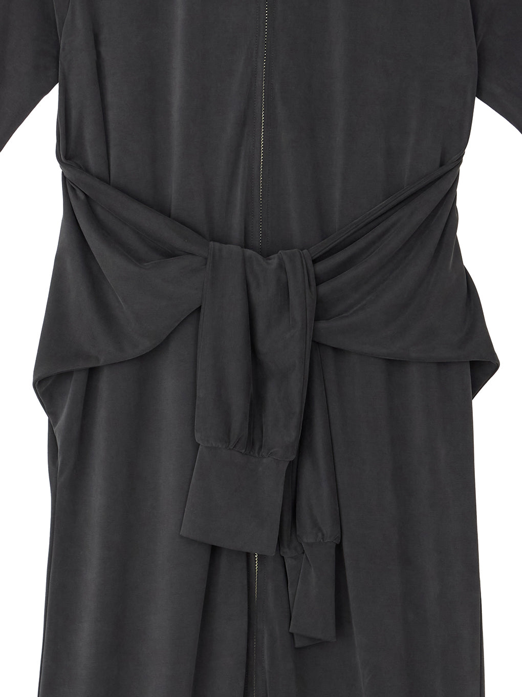 FIBRYL HIGH NECK ZIP CUT DRESS