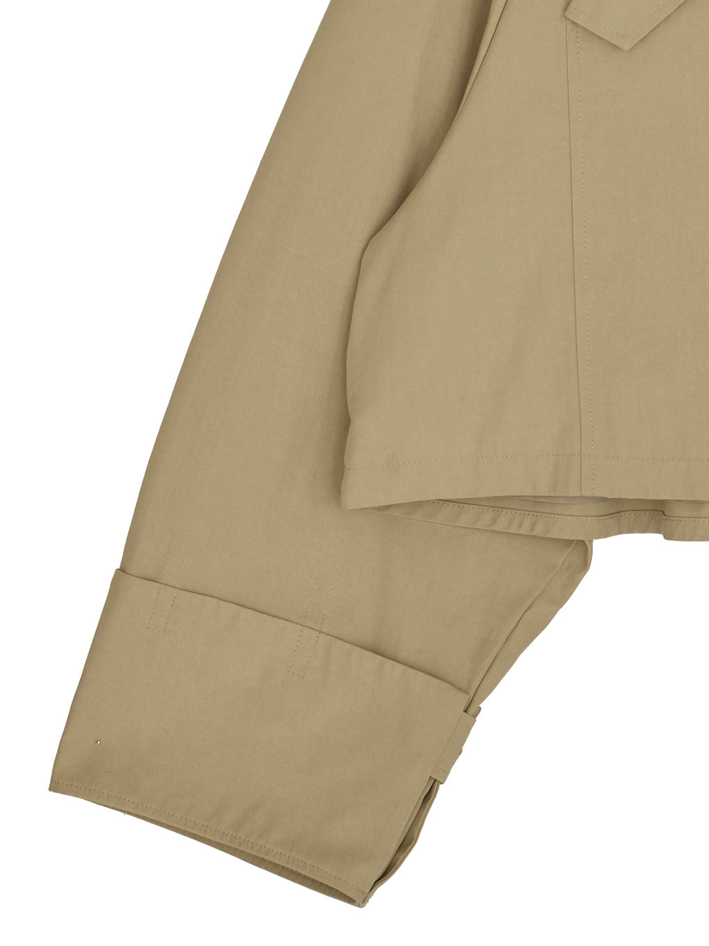 DRAWSTRING YOKE TRENCH SHORT COAT