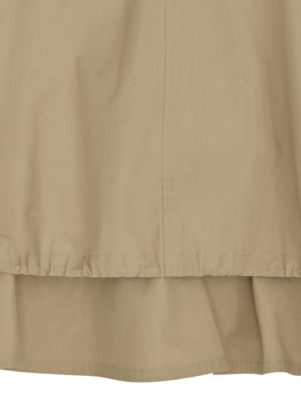 DRAWSTRING YOKE TRENCH SHORT COAT