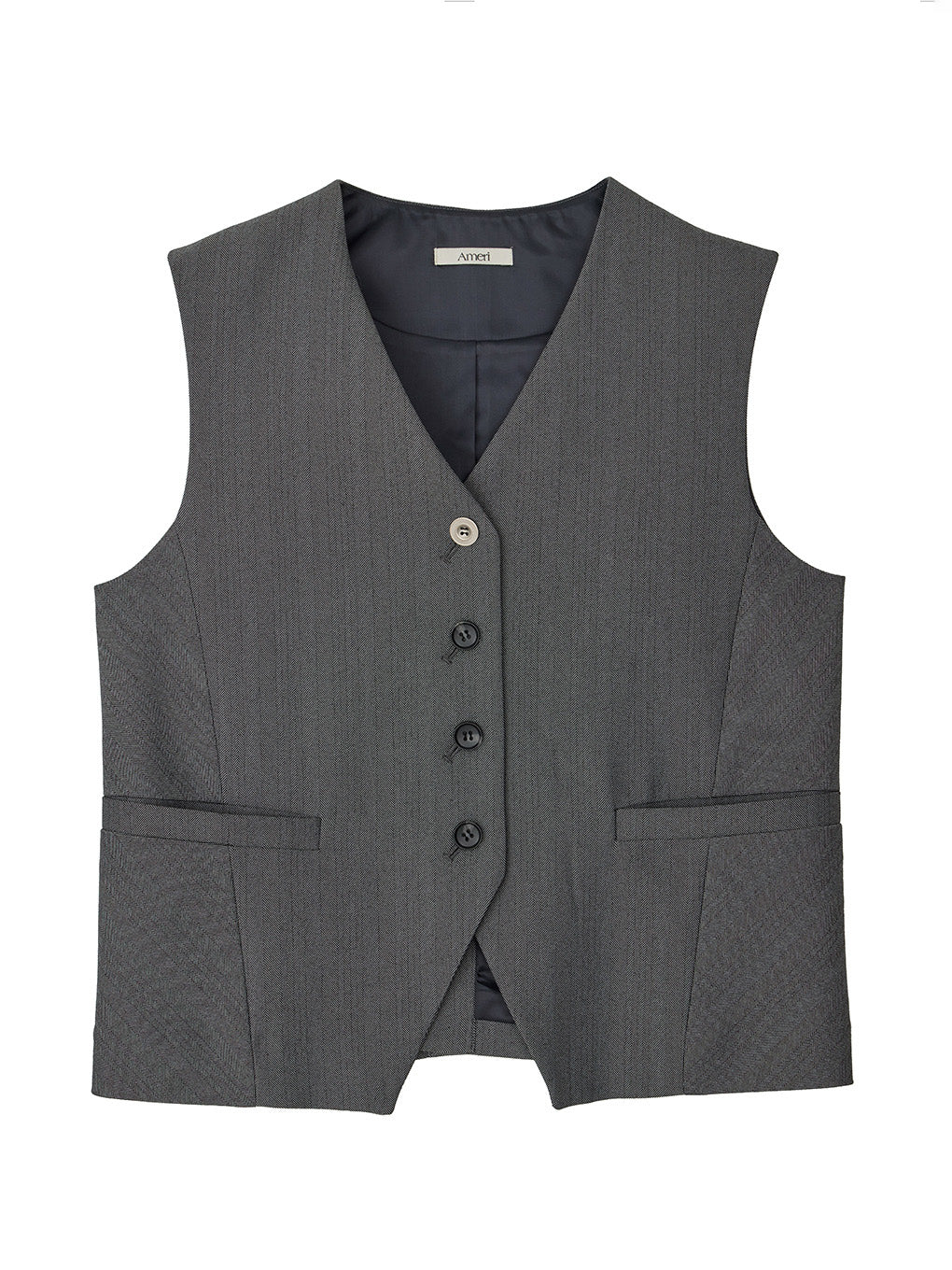 RANDOM HERRINGBONE VEST