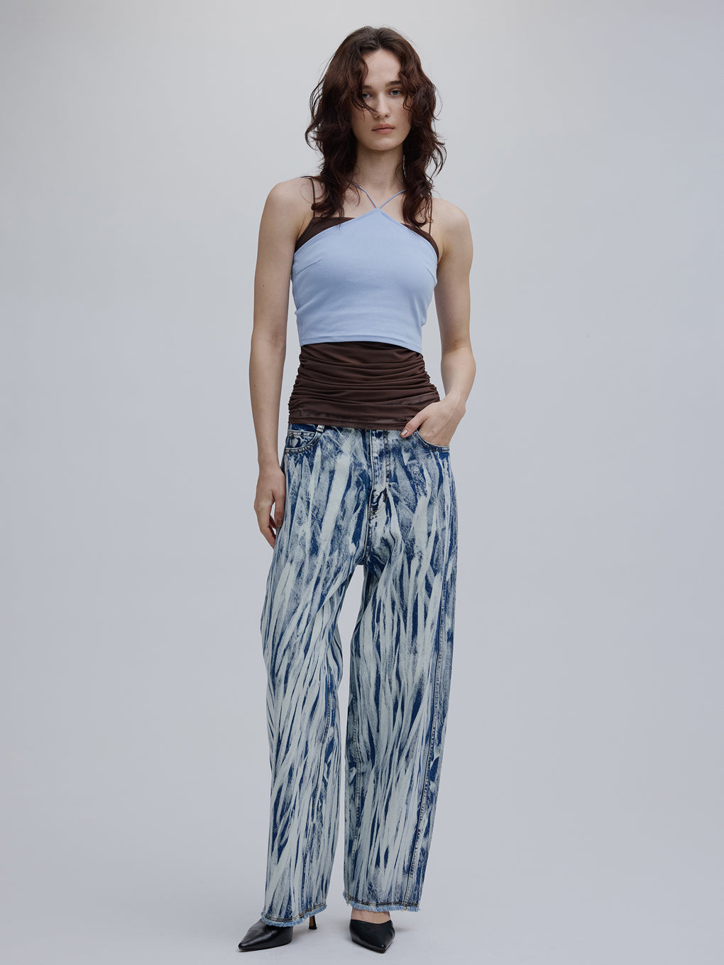 HAND BLEACH LOOSE DENIM