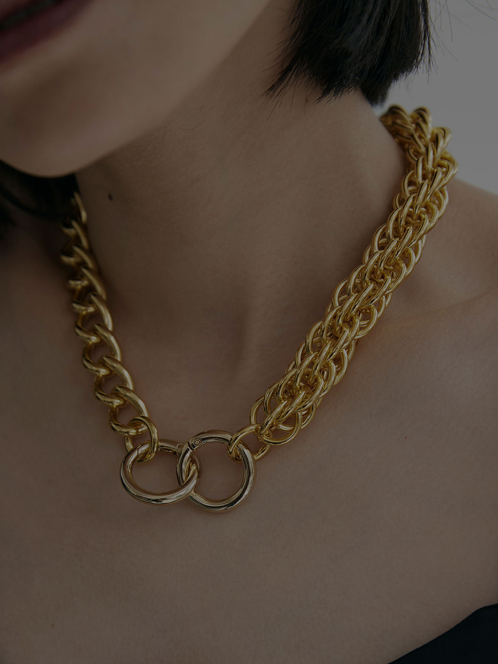 Bijou R.I DOUBLE CARABINER NECKLACE