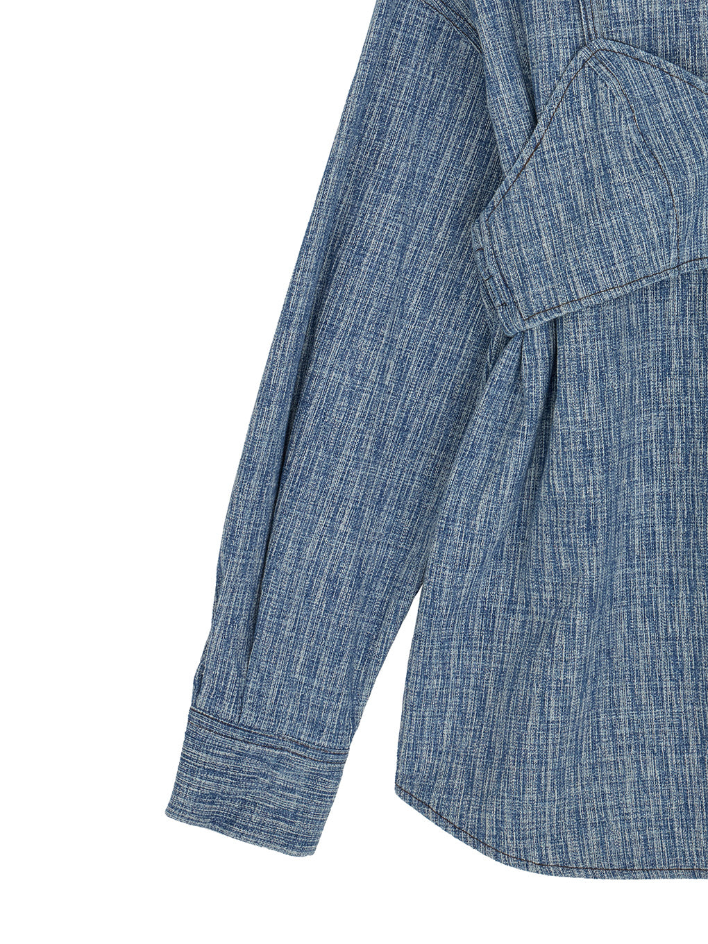 BUSTIER SET OVER DENIM HICKORY SHIRT