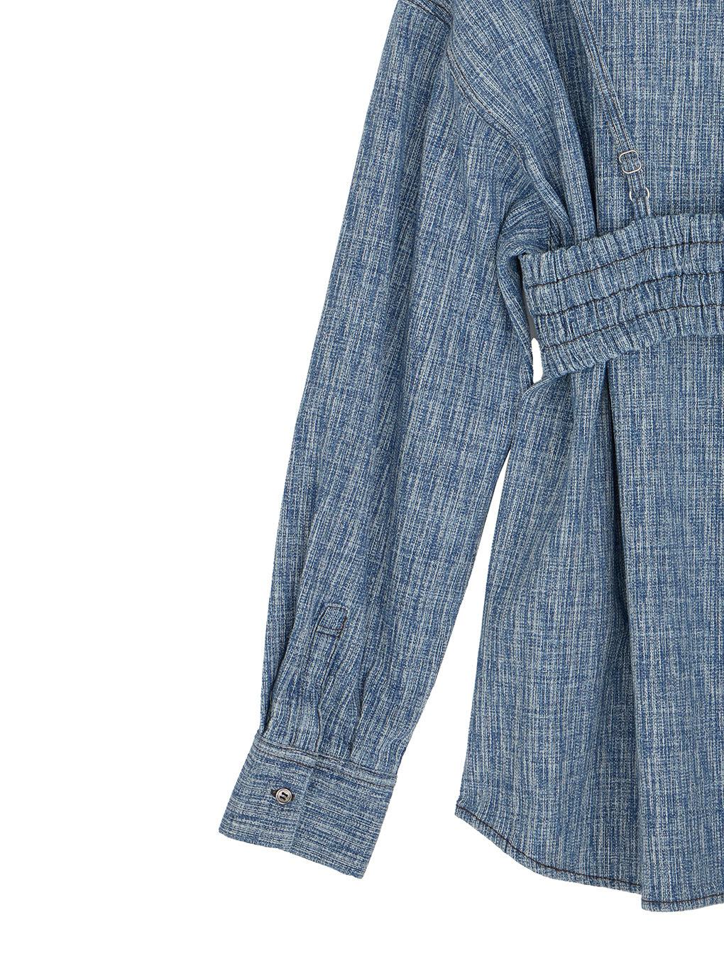BUSTIER SET OVER DENIM HICKORY SHIRT