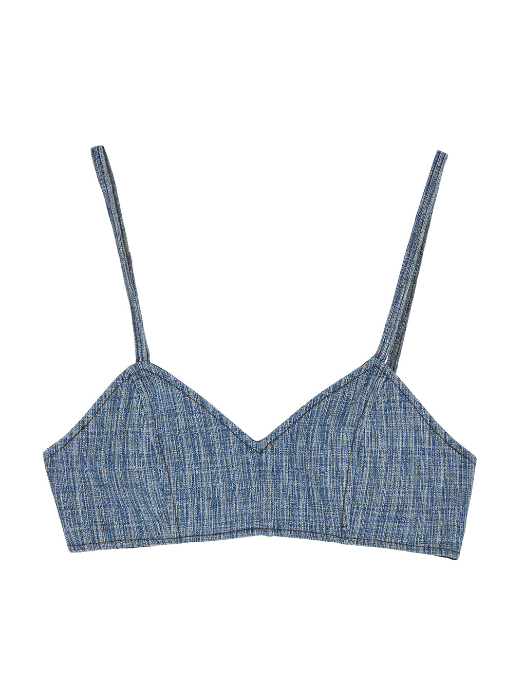 BUSTIER SET OVER DENIM HICKORY SHIRT