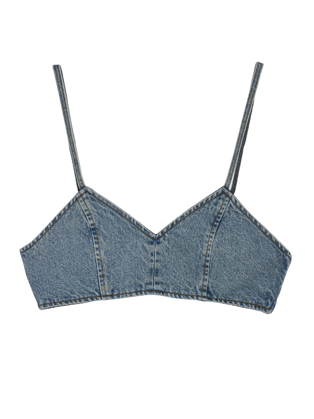 BUSTIER SET OVER DENIM PAINT SHIRT