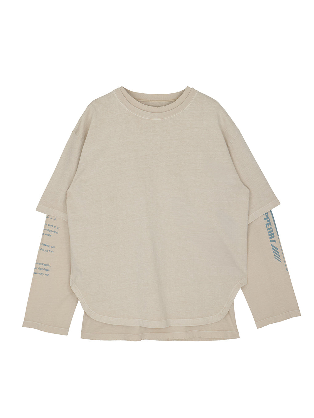 VINTAGE LIKE LAYERED TEE SET