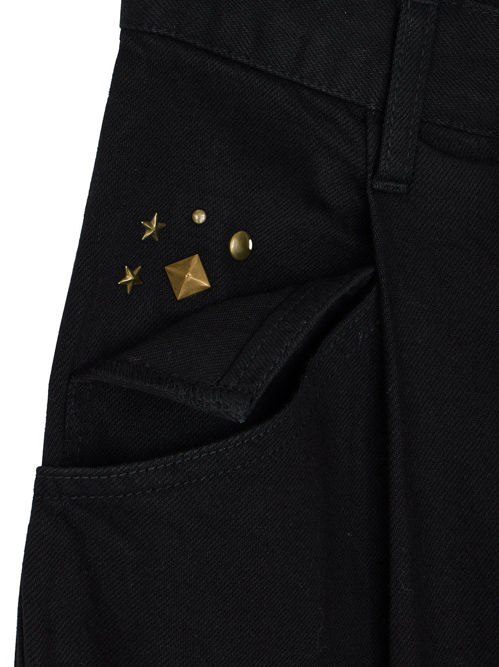 TATTOO STUDS DENIM PANTS