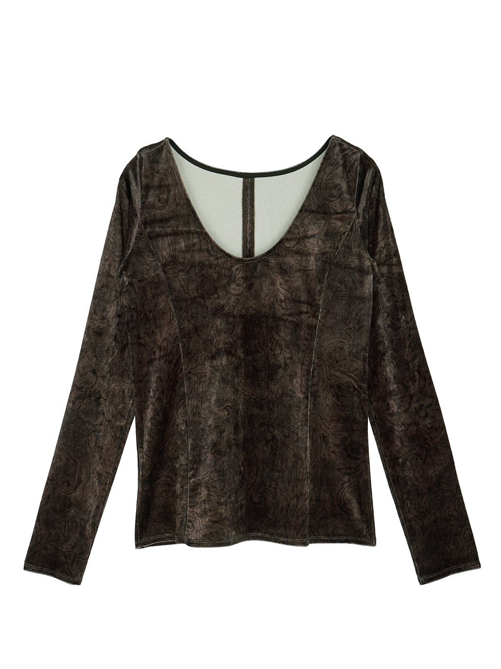 VINTAGE PAISLEY VELOUR TOP