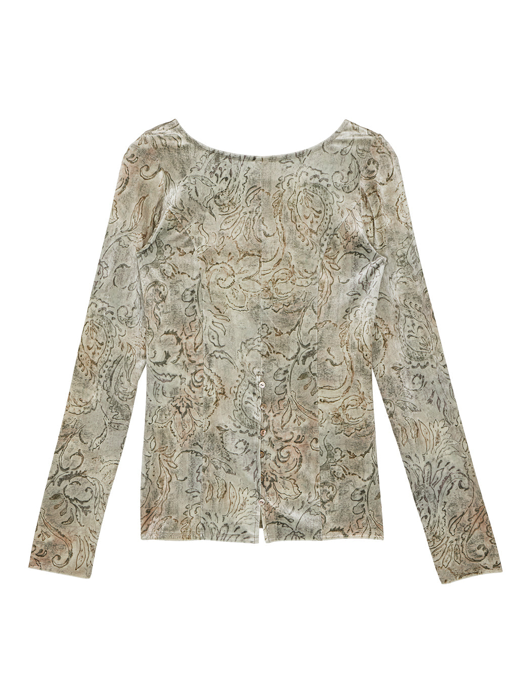 VINTAGE PAISLEY VELOUR TOP
