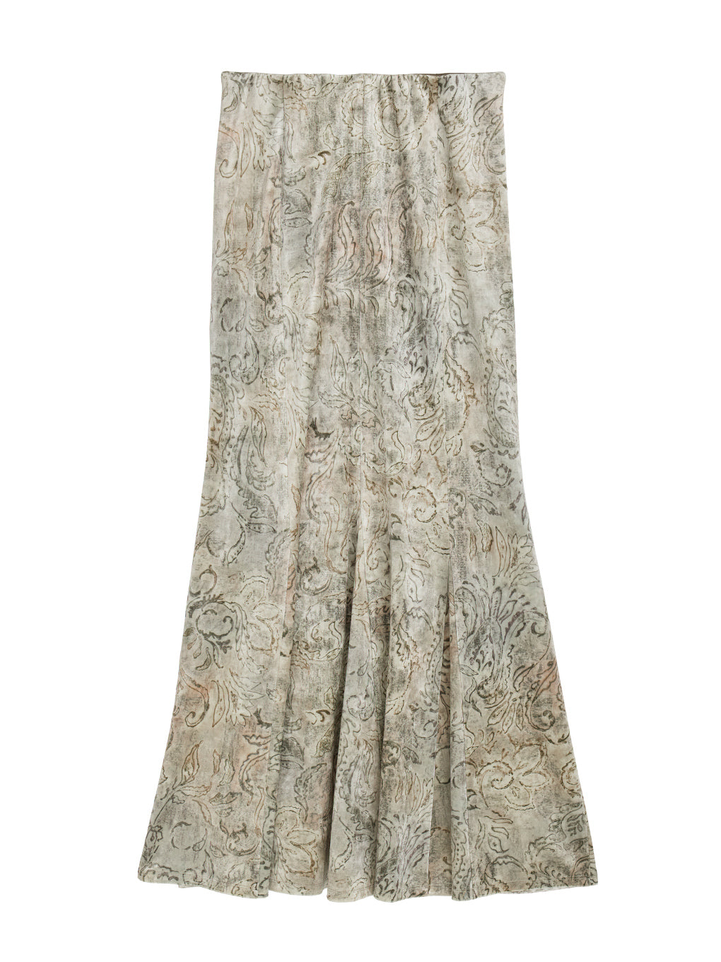 VINTAGE PAISLEY VELOUR NARROW SKIRT