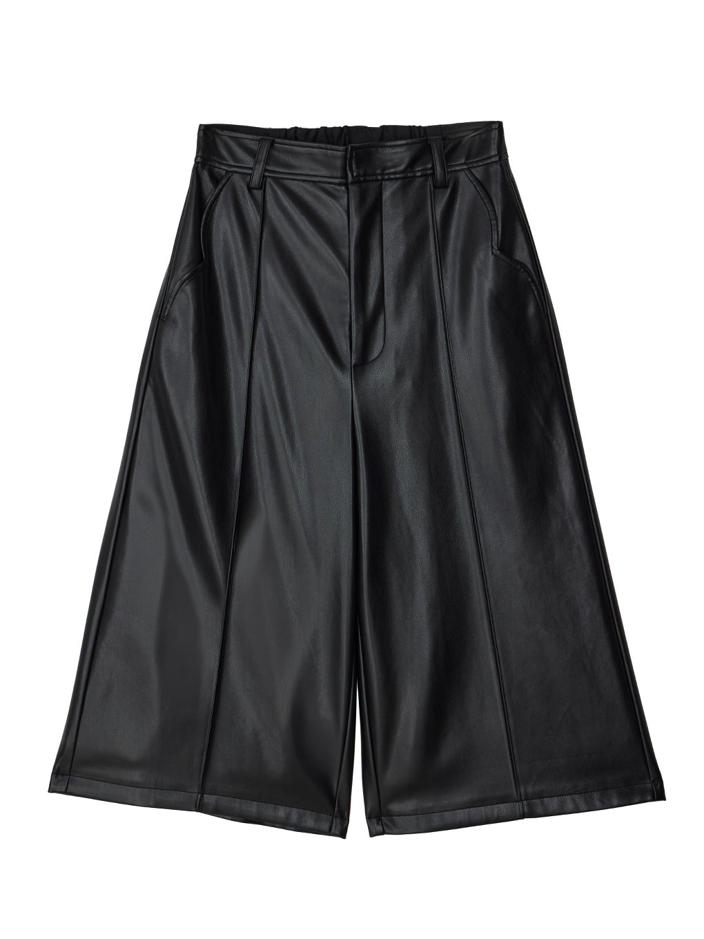 SYNTHETIC LEATHER BERMUDA PANTS