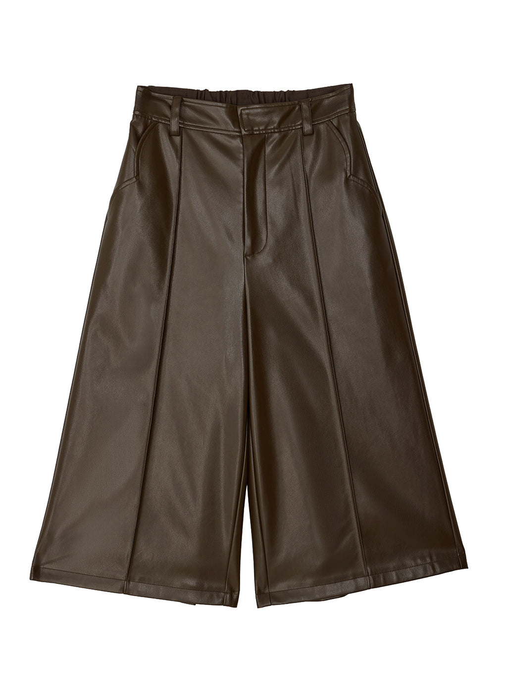 SYNTHETIC LEATHER BERMUDA PANTS