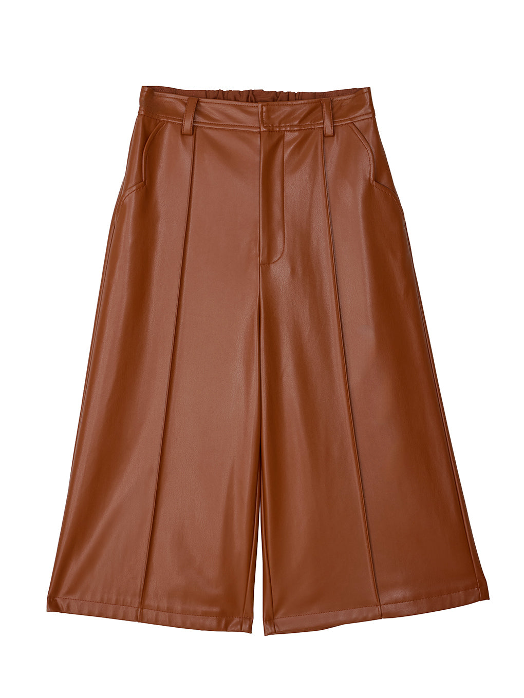 SYNTHETIC LEATHER BERMUDA PANTS