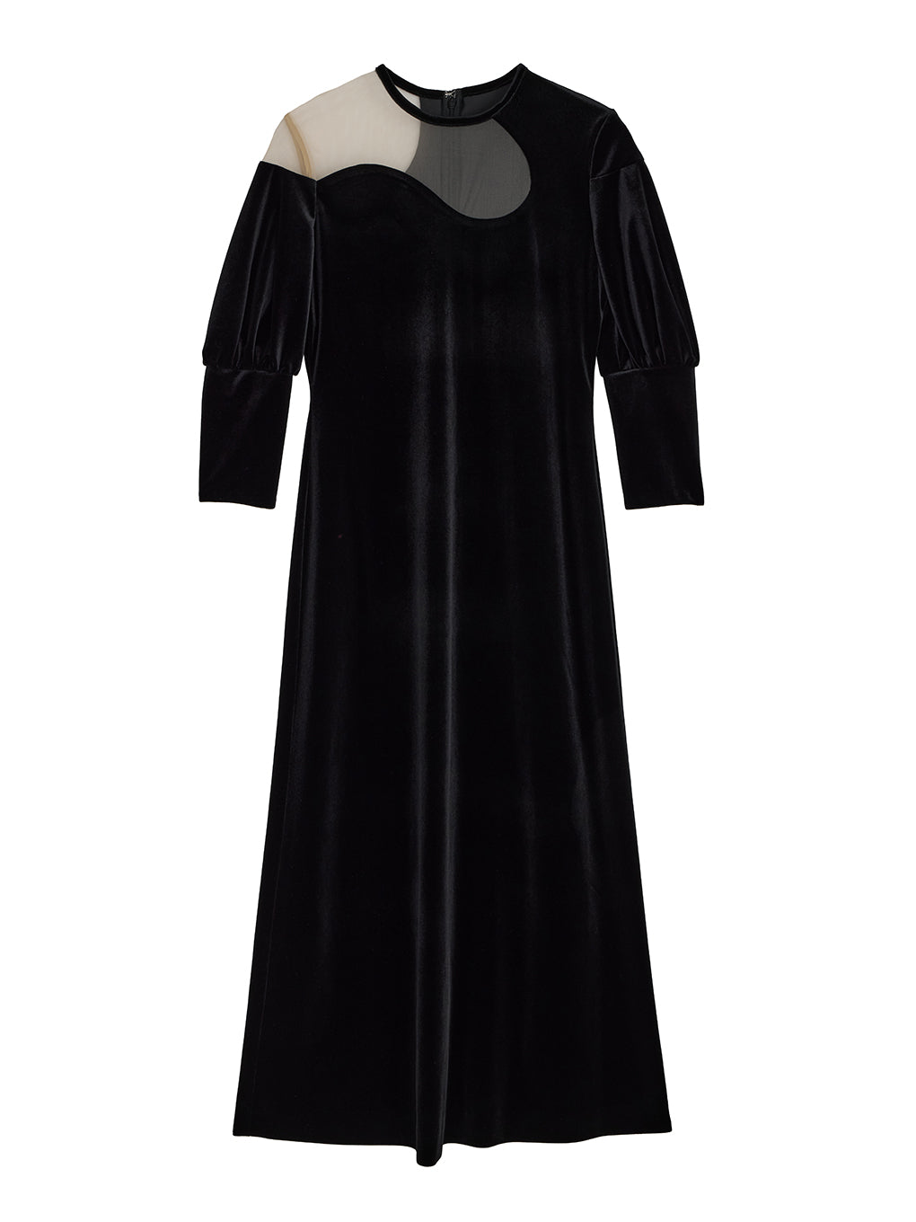 LAKE CURVE VELOUR DRESS