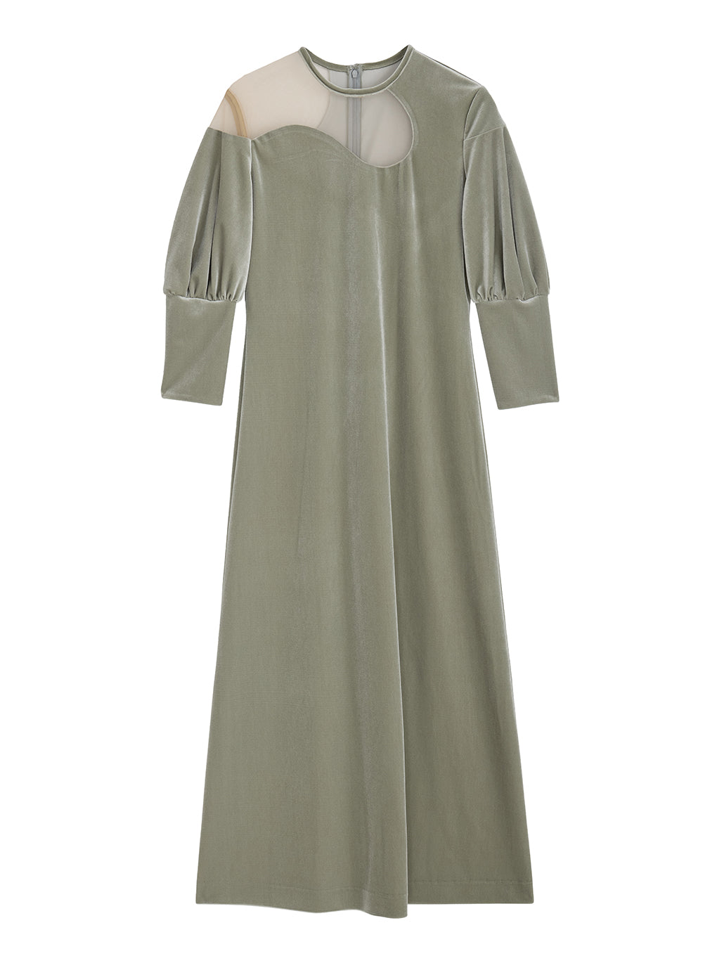 LAKE CURVE VELOUR DRESS