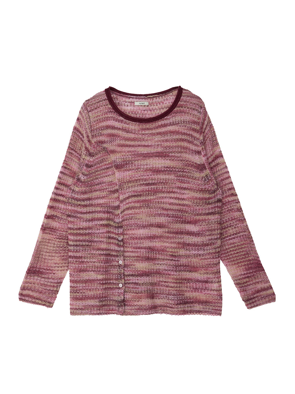 VARIEGATED SHEER KNIT TOP