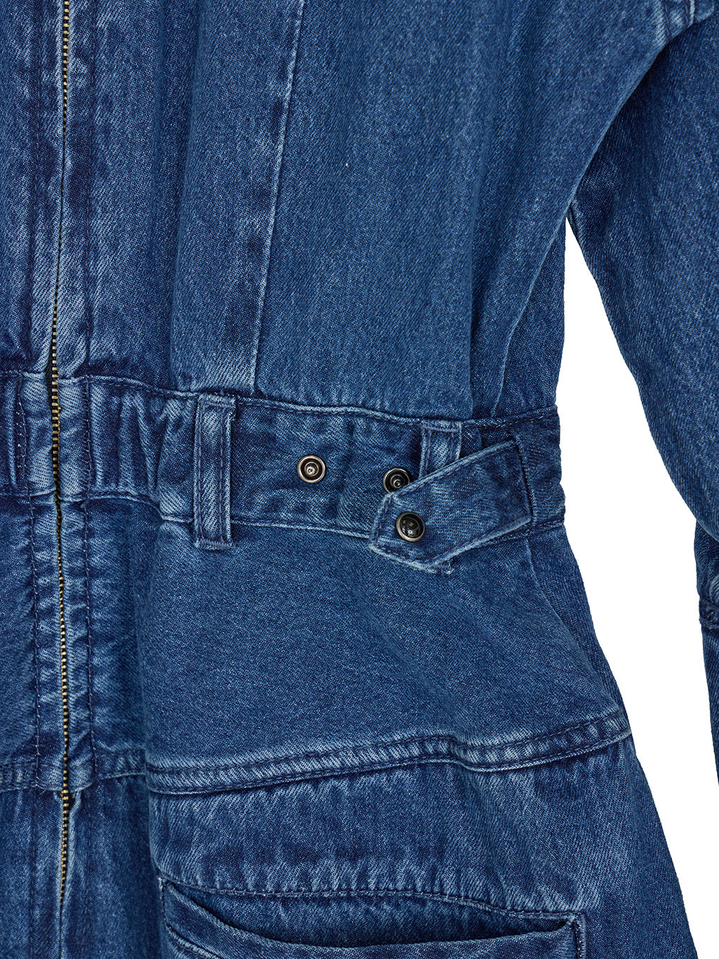 LACE UP DENIM ROMPERS