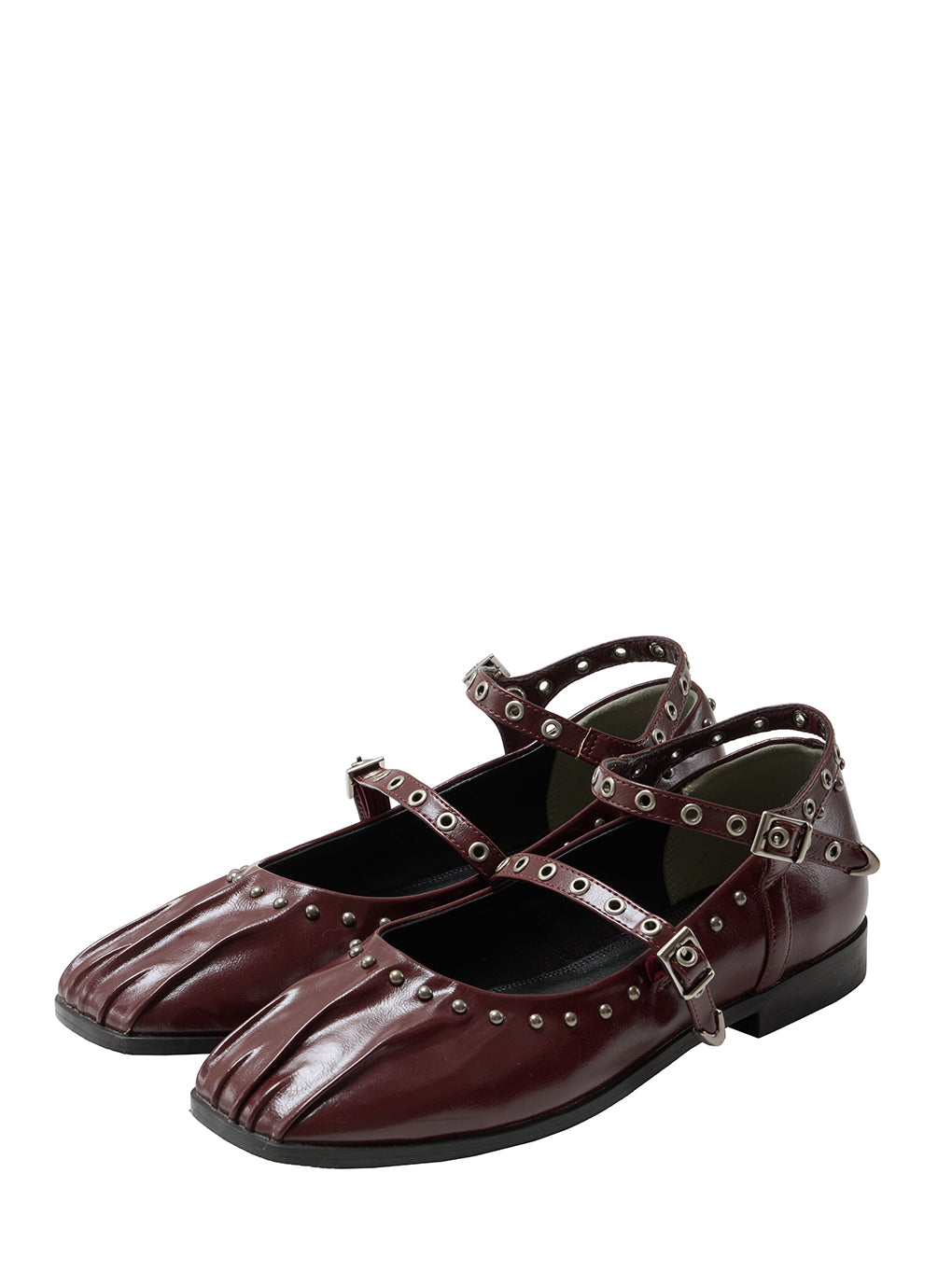 STUDS STRAP BALLET SHOES