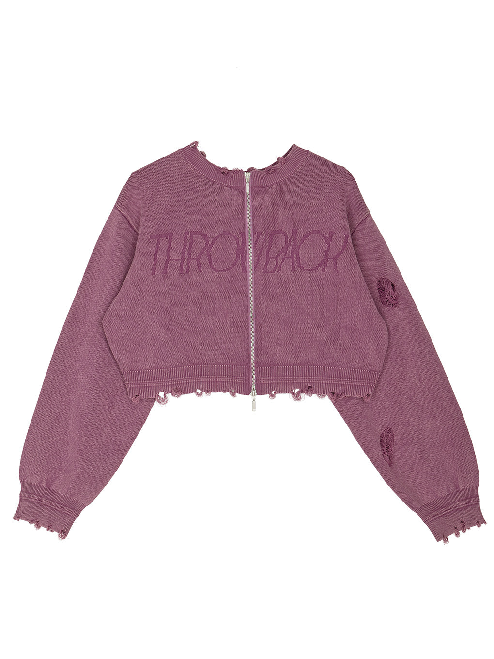 DAMAGE LOGO SHORT KNIT TOP