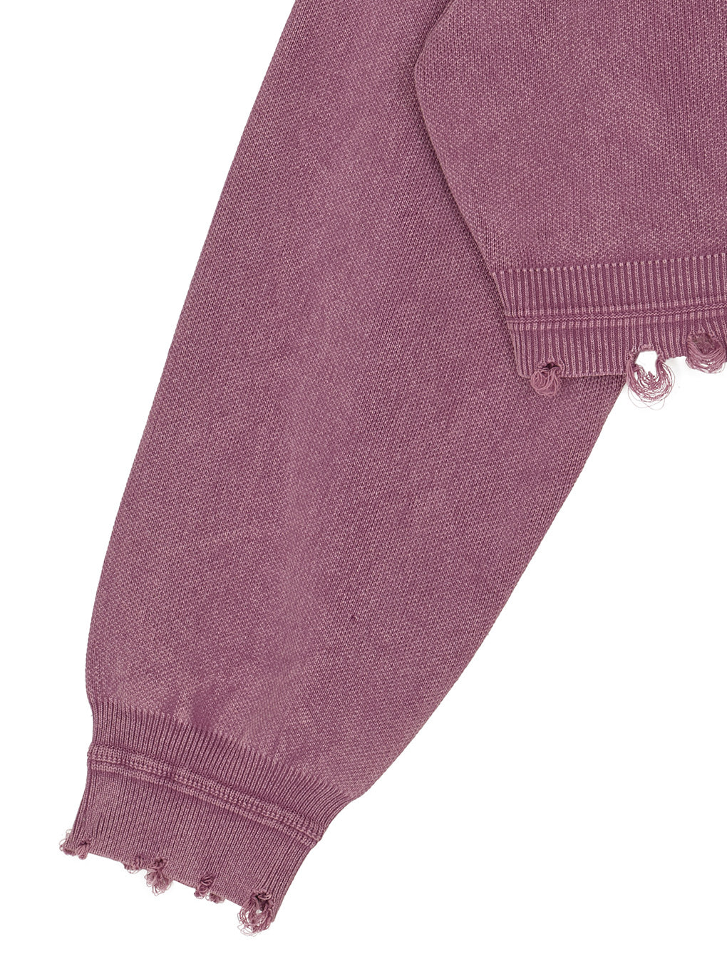 DAMAGE LOGO SHORT KNIT TOP