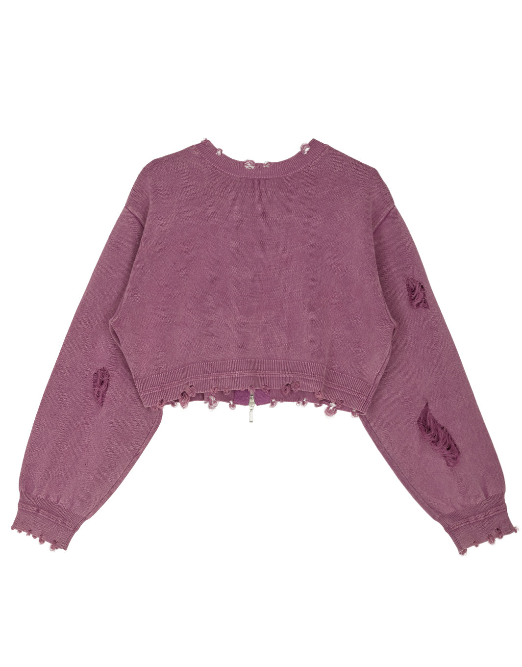 DAMAGE LOGO SHORT KNIT TOP