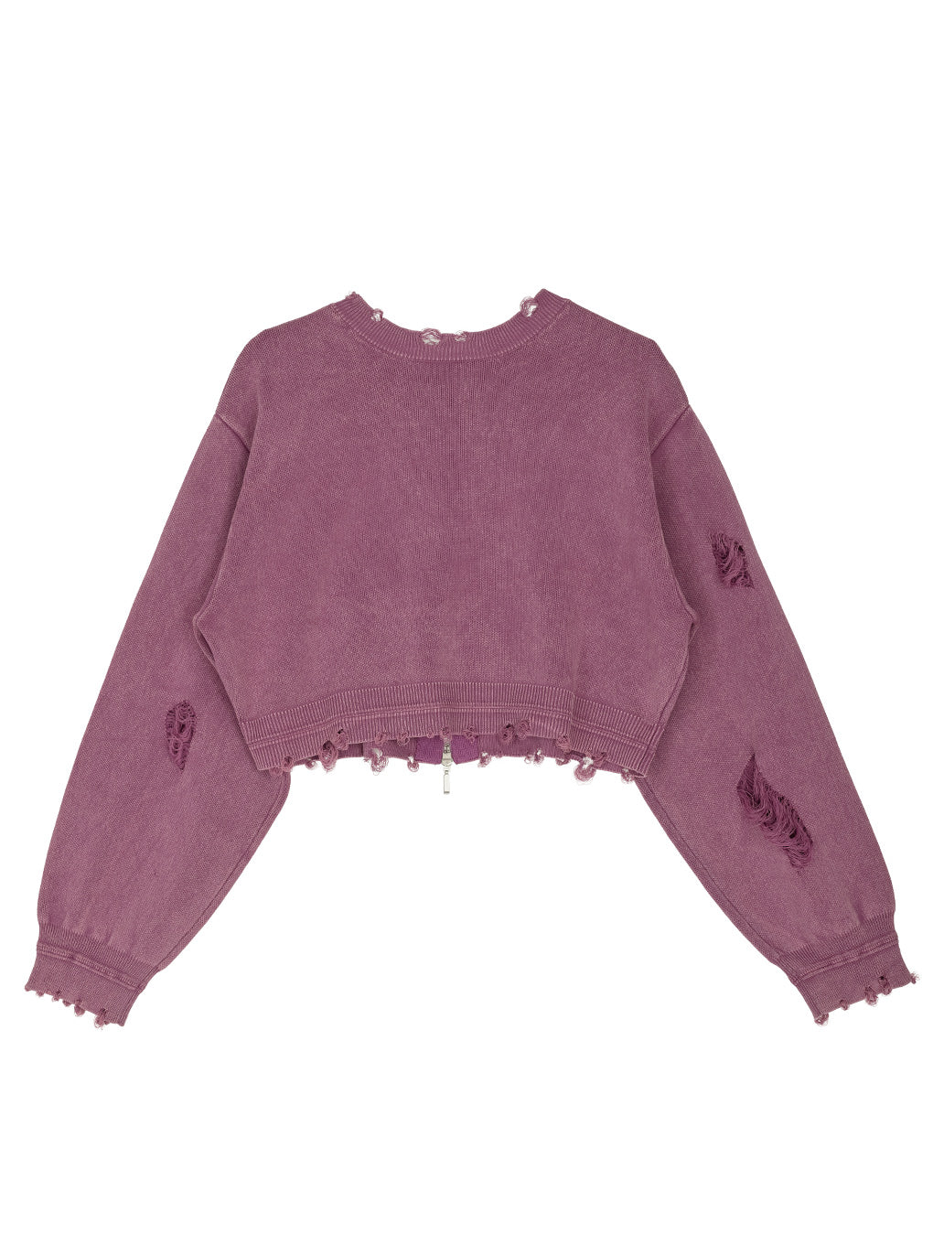 DAMAGE LOGO SHORT KNIT TOP